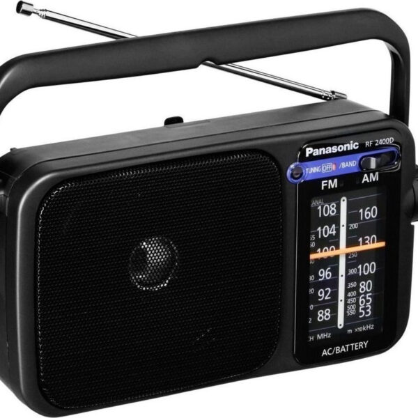Φορητό Ραδιόφωνο Panasonic RF-2400DEG-K 770mW Μαύρο Τροφοδοσία Ρεύματος και Μπαταρίας