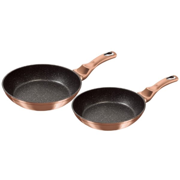 Σετ Αντικολλητικά Τηγάνια 2τμχ Berlinger Haus Metallic Line Rose Gold Edition BH-1611NF