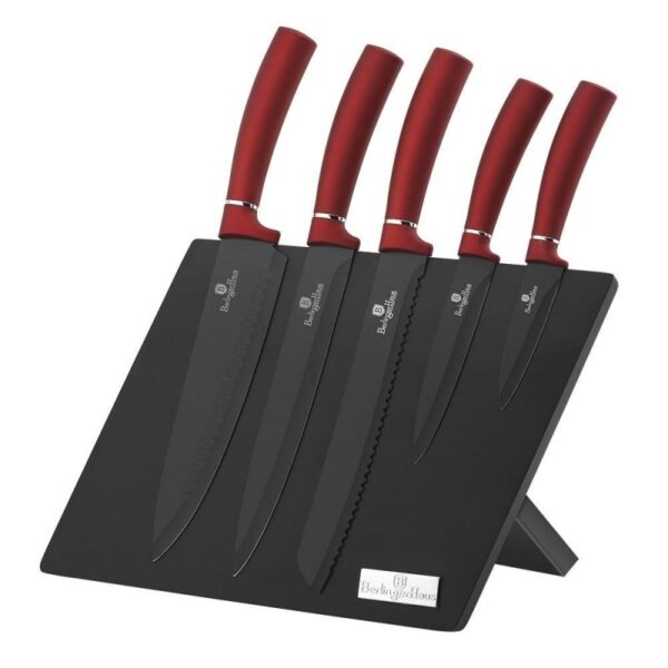 Berlinger Haus Σετ Μαχαιριών 6τμχ με Μαγνητική Βάση Burgundy Edition BH-2519
