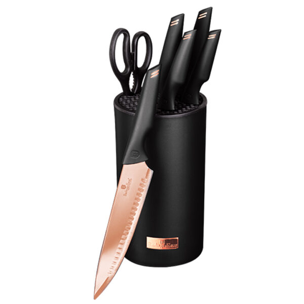Berlinger Haus Σετ μαχαίρια 7 τμχ με βάση στήριξης Black Rose Collection BH-2651