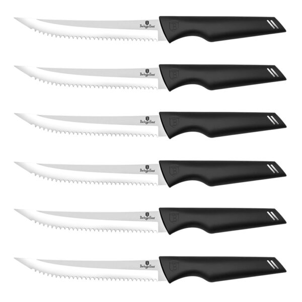 Berlinger Haus Σετ μαχαίρια μπριζόλας (steak) 6 τμχ Metallic Line Shiny Black Edition BH-2784