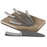 Berlinger Haus Σετ Μαχαίρια 6 τμχ από Ανοξείδωτο Ατσάλι με Βάση Κοπής Aspen Collection BH-2846
