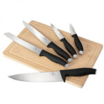 Berlinger Haus Σετ Μαχαίρια 6 τμχ από Ανοξείδωτο Ατσάλι με Βάση Κοπής Black Vantage Collection BH-2964