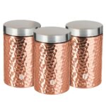 Berlinger Haus Σετ Δοχεία Ζάχαρης-Καφέ από Ανοξείδωτο Ατσάλι 3 τμχ Rose Gold Edition BH-6715
