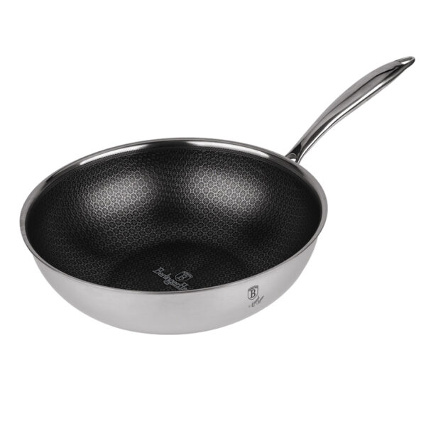 Berlinger Haus Wok αντικολλητικό Υψηλής Αντοχής από Ανοξείδωτο Ατσάλι 18/10 28εκ. Eternal Collection BH-7434