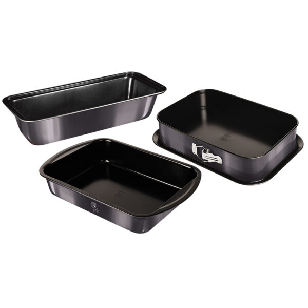 Berlinger Haus Σετ Αντικολλητικά Ταψιά 3 τμχ Metallic Line Carbon Pro Edition BH-7634