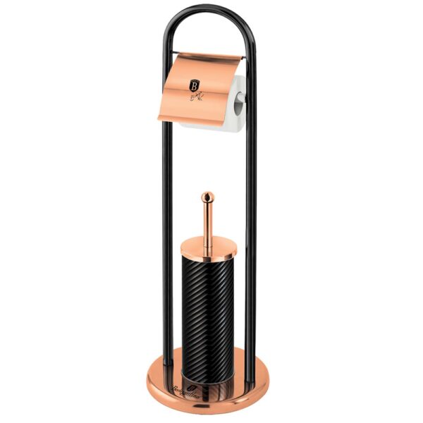 Berlinger Haus Πιγκάλ και βάση χαρτιού υγείας Black - Rose Gold Collection BH-6552