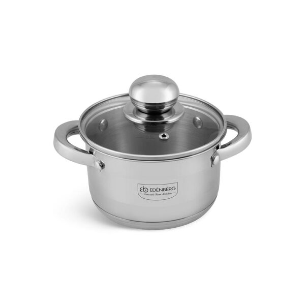 Edenberg Κατσαρολάκι 14cm με γυάλινο καπάκι EB-3002