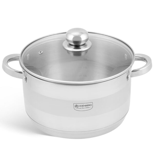Edenberg Κατσαρόλα 24cm με γυάλινο καπάκι EB-3007