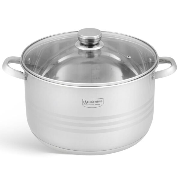 Edenberg Κατσαρόλα 30cm με γυάλινο καπάκι EB-3020