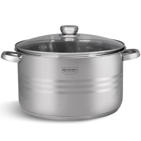 Edenberg Κατσαρόλα 32cm με γυάλινο καπάκι EB-3021