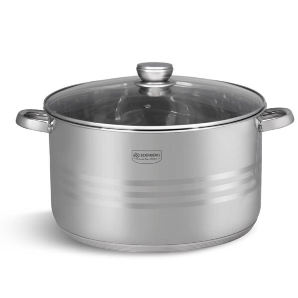 Edenberg Κατσαρόλα 34cm με γυάλινο καπάκι EB-3022
