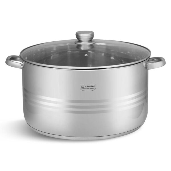 Edenberg Κατσαρόλα 38cm με γυάλινο καπάκι EB-3024