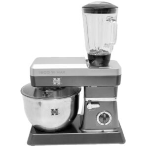 Herzberg Επιτραπέζιο μίξερ - Κουζινομηχανή 1800W σε ασημί χρώμα HG-5065-SIL