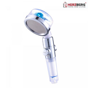 Herzberg Τηλέφωνο Ντους με Έλικα Ενίσχυσης Πίεσης HG-8086BLU
