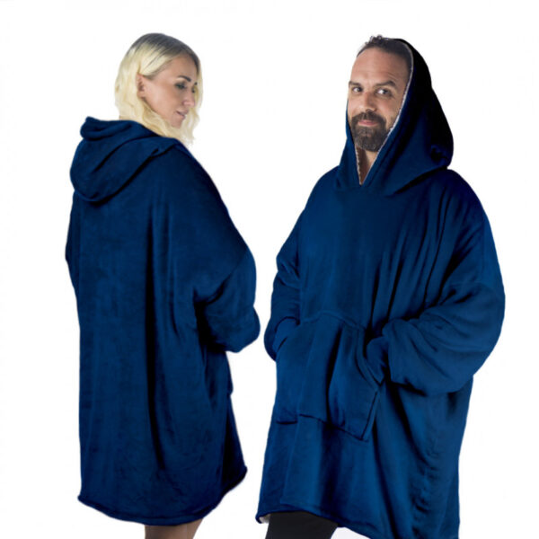 HomeVero Comfort Blanket Βελούδινη Oversized Μπλούζα – Κουβέρτα HV-CB-NB Μπλε
