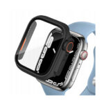 Tech-Protect Πλαστική Θήκη με Τζαμάκι Defense 360 για Apple Watch 7/8/9 (45 mm) – Μαύρο/Πορτοκαλί