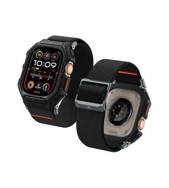 Spigen Lite Fit Pro Λουράκι Υφασμάτινο Μαύρο (Apple Watch Ultra 1 / 2)