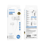 Borofone Earphones BM93 Platinum with microphone silver