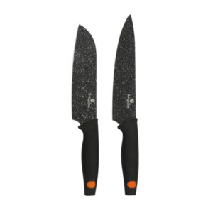 Berlinger Haus Σετ Μαχαίρια Chef & Santoku 2τμχ Inox με Μαρμάρινη Επίστρωση BH-2161