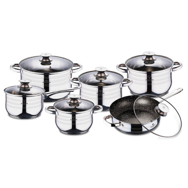 Blaumann Σετ κατσαρόλες 12τμχ Inox BL-3167 Gourmet Line