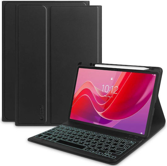 Tech-Protect Smartcase Pen Flip Cover με Πληκτρολόγιο στα Αγγλικά US Μαύρη (Lenovo Tab M11)