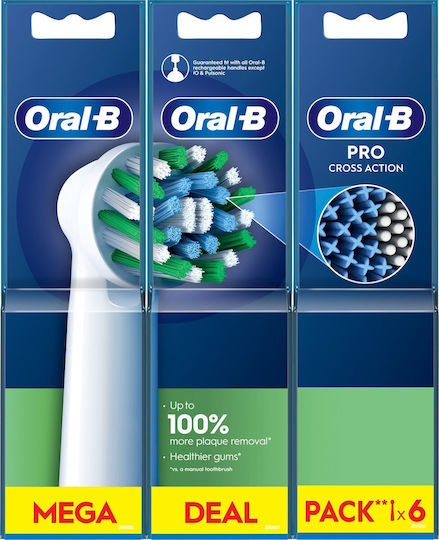 Oral-b Pro Cross Action Eb50rx 2+2+2 Replacement Head