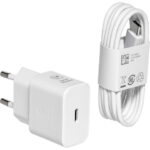 Samsung Φορτιστής με Θύρα USB-C και Καλώδιο USB-C – USB-C 25W Power Delivery Λευκός EP-T2510XWEGEU)