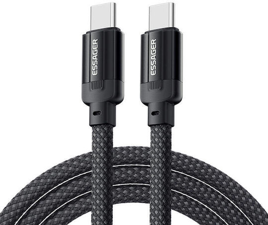 Essager USB 2.0 Cable USB-C male - USB-C 240W Μαύρο 1m (827T11)