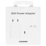 Samsung Φορτιστής με Θύρα USB-C και Καλώδιο USB-C - USB-C 25W Power Delivery Λευκός EP-T2510XWEGEU)