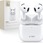 Tech-Protect Ultraboost TWS Core 2 In-ear / Earbud Bluetooth Handsfree Ακουστικά με Θήκη Φόρτισης Λευκά