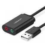 Ugreen US205 Εξωτερική Κάρτα Ήχου Stereo with Mic - Black