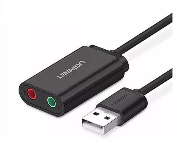Ugreen US205 Εξωτερική Κάρτα Ήχου Stereo with Mic - Black