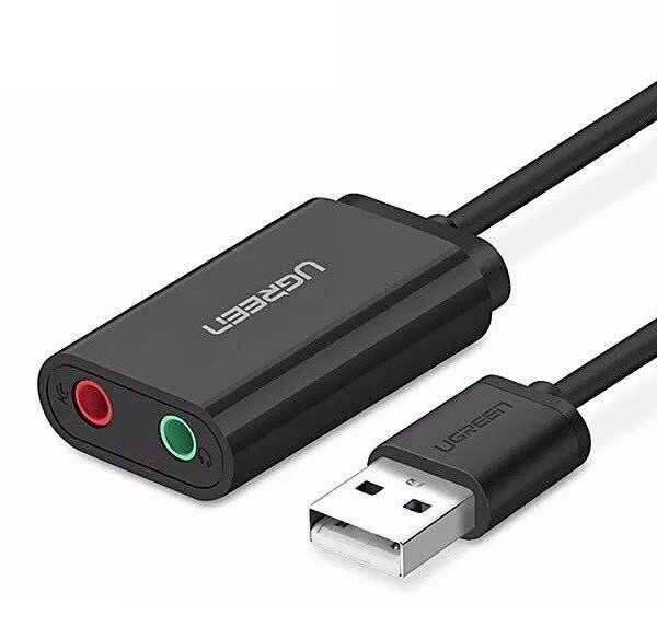 Ugreen US205 Εξωτερική Κάρτα Ήχου Stereo with Mic - Black