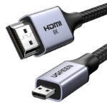 Ugreen HDMI 2.1 Braided Cable HDMI male - micro HDMI male 2m Γκρι