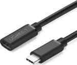 Ugreen USB 3.1 Cable USB-C male - USB-C female 60W Μαύρο 0.5m (40574)
