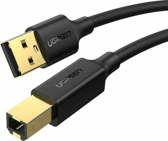 Ugreen USB 2.0 Cable USB-A male - USB-B male Μαύρο 2m (US135)
