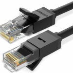 Ugreen Flat U/UTP Cat.6 Καλώδιο Δικτύου Ethernet 10m Μαύρο