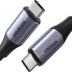 Ugreen Braided USB 3.1 Cable USB-C male - USB-C male Μαύρο 1m (80150)