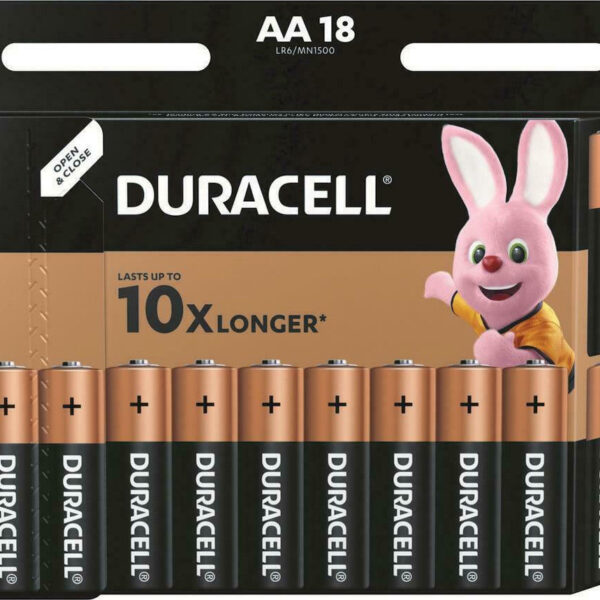 Duracell Αλκαλικές Μπαταρίες AA 1.5V 18τμχ