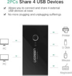 Ugreen 4x USB 2.0 HUB sharing switch box black (30767) - Image 2