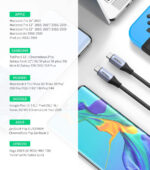 Ugreen Braided USB 3.1 Cable USB-C male - USB-C male Μαύρο 1m (80150) - Image 2