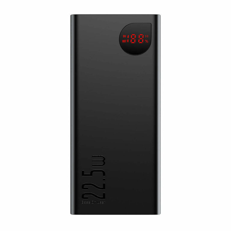 Baseus Adaman Power Bank 20000mAh 22.5W με 2 Θύρες USB-A και Θύρα USB-C Quick Charge 3.0 Μαύρο