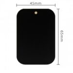 Metal plate for magnet holders - rectangular  45x65mm black