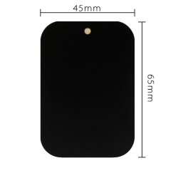Metal plate for magnet holders - rectangular  45x65mm black