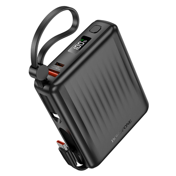 Borofone BJ70A Power Bank 15000mAh 20W με Θύρα USB-A και Θύρα USB-C Μαύρο