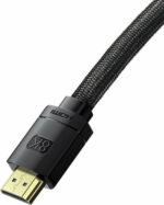 Baseus HDMI 2.1 Braided Cable HDMI male - HDMI male 2m Μαύρο - Image 3