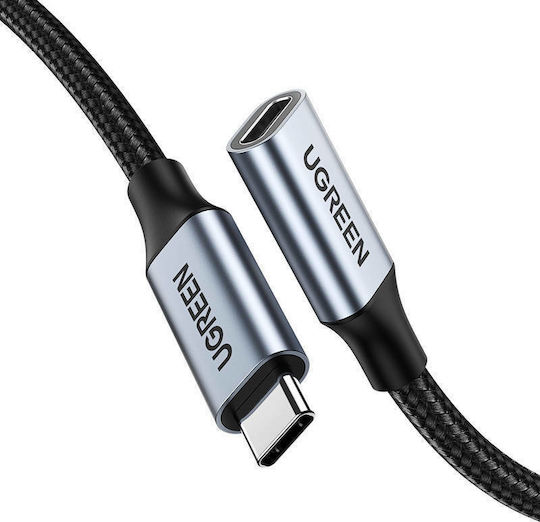 Ugreen US372 USB 3.1 Cable USB-C male - USB-C female 100W Μαύρο 1m (30205)