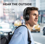 Soundcore by Anker Q20i Ασύρματα / Ενσύρματα Over Ear Ακουστικά με 40 ώρες Λειτουργίας και Quick Charge Μαύρα - Image 4