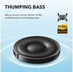 Soundcore by Anker Q20i Ασύρματα / Ενσύρματα Over Ear Ακουστικά με 40 ώρες Λειτουργίας και Quick Charge Μαύρα - Image 3
